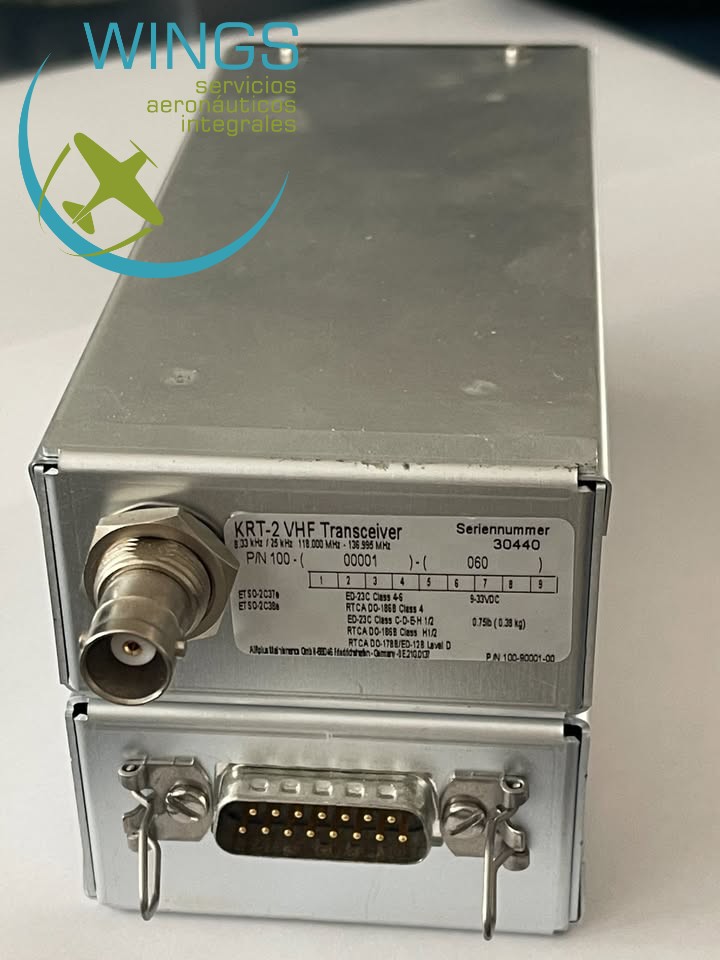 Transceptor de comunicación VHF KRT-2